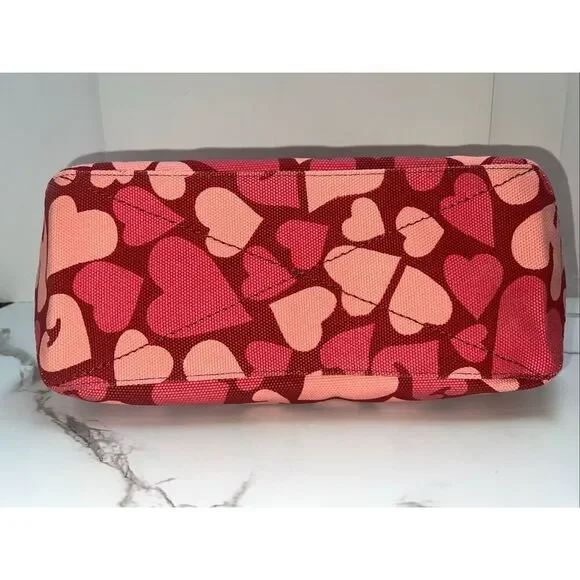 🔥🎁NWT! Coach Heart Print Canvas Tote Handbag 91169 Multi  Msrp:$278.00 - Picture 5 of 10